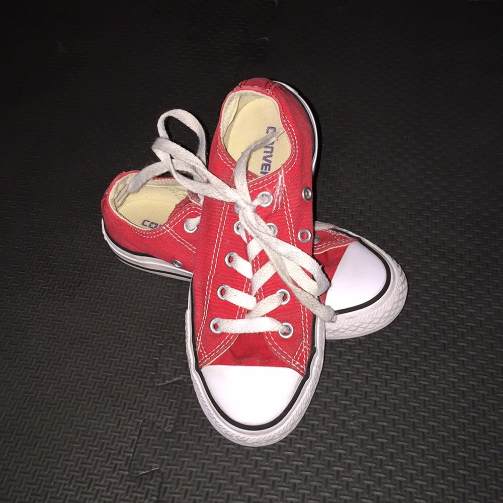 Size 13 Girls red Converse